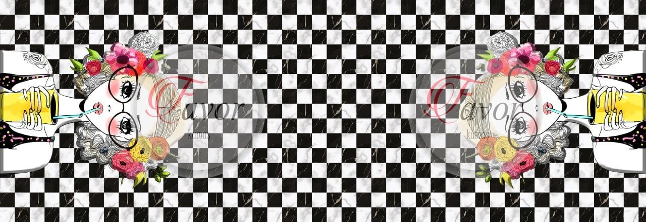 Kız Desenli Runner Kumaşı 2