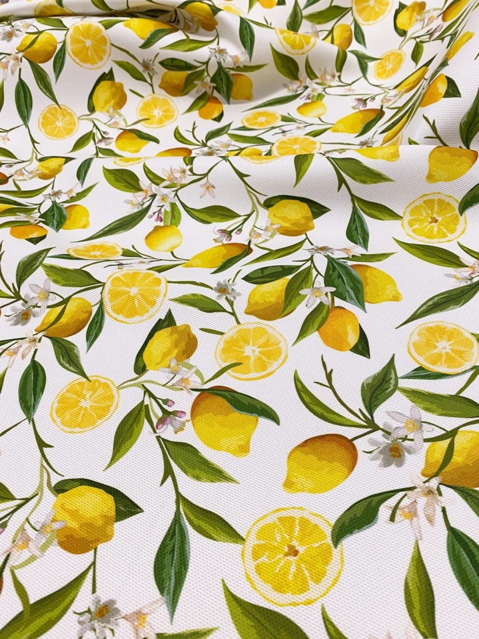 Limon Çiçeği Desenli Kumaş