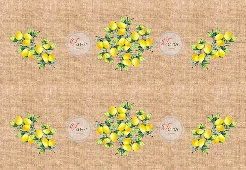 Limon Desenli Runner Kumaşı
