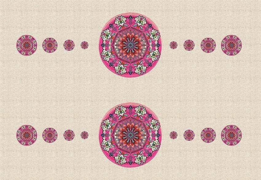 Mandala Desenli Kumaş