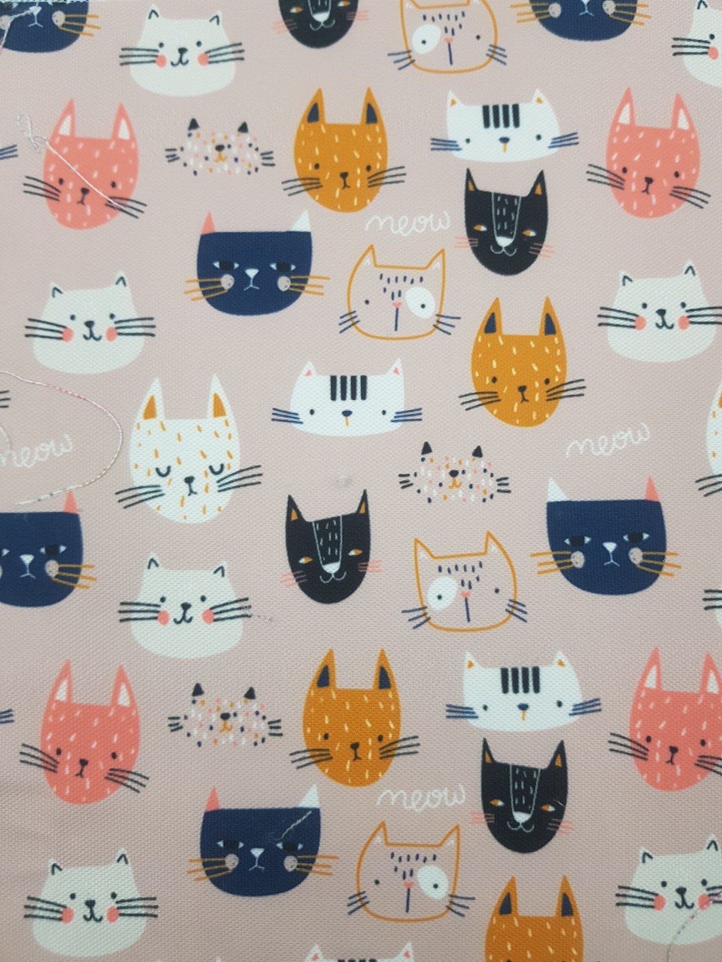 Meow Kedi Desenli Kumaş