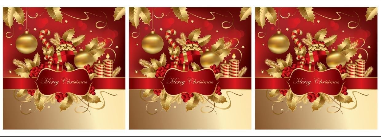 Merry Christmas Yazılı Kırlent Kumaşı