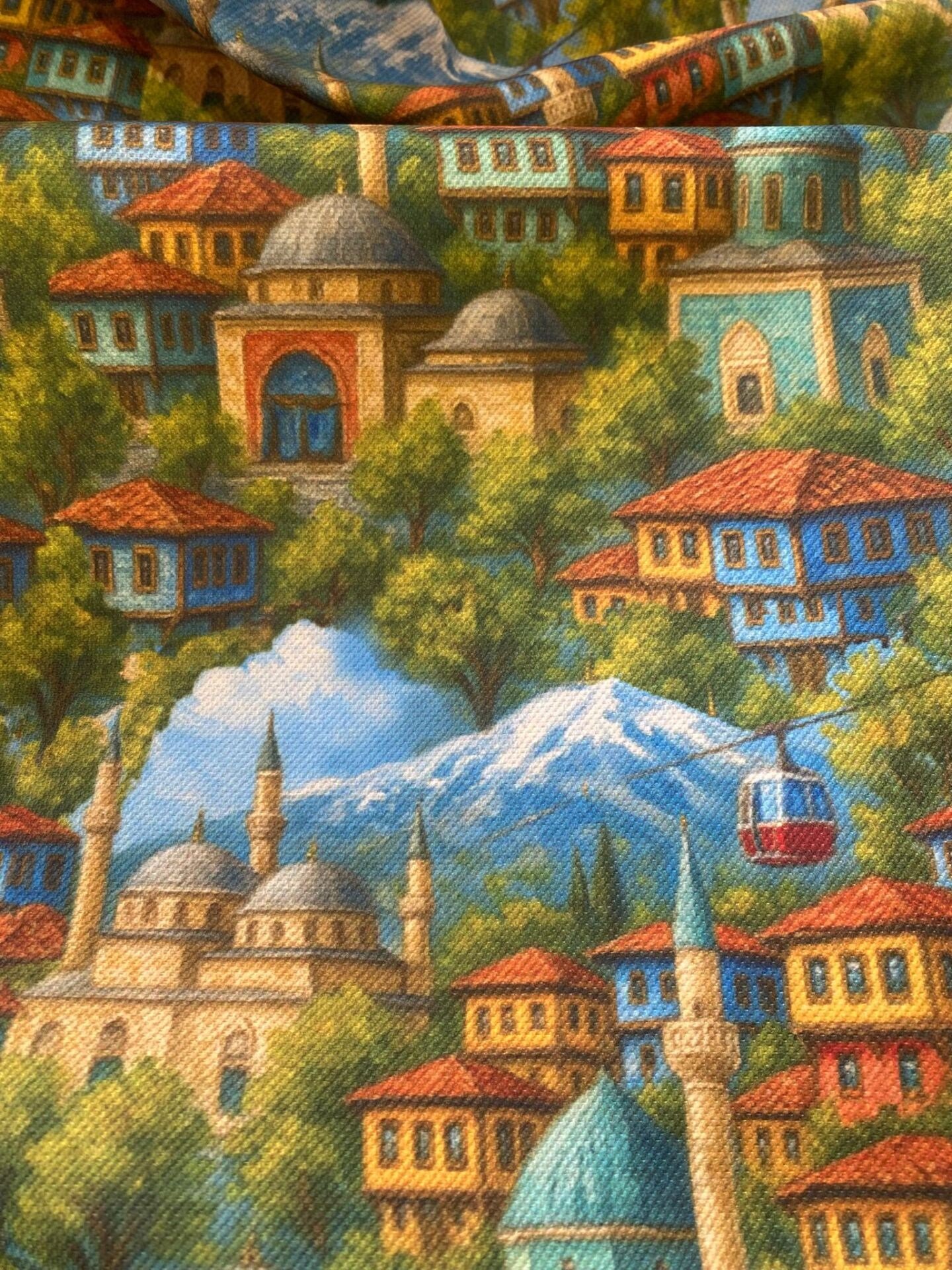 Nostalji Bursa Desenli Kumaş
