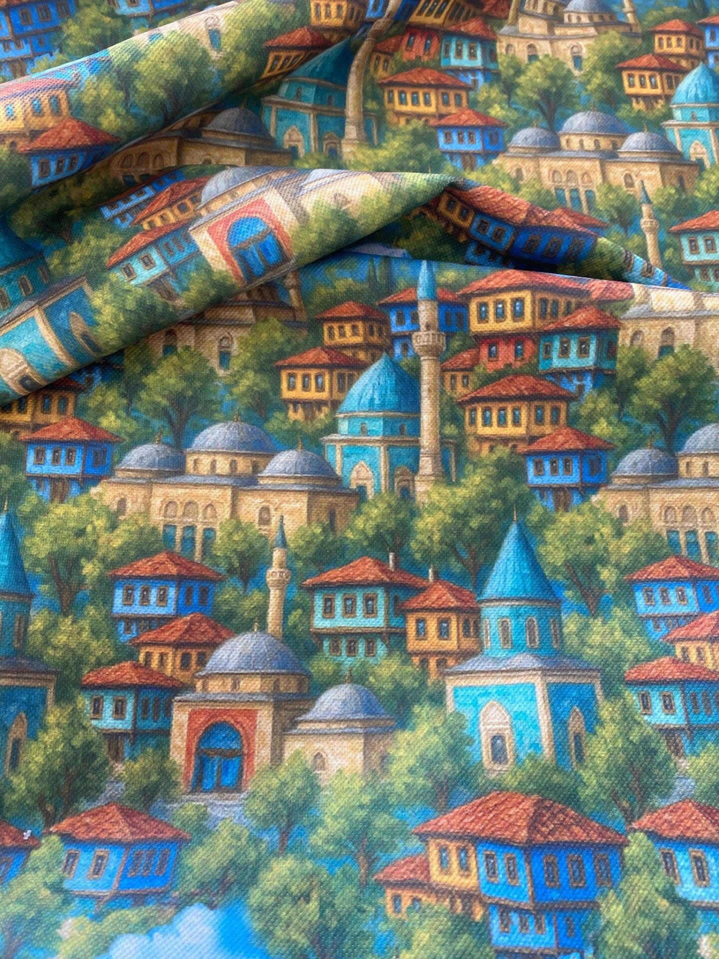 Nostalji Bursa Desenli Kumaş