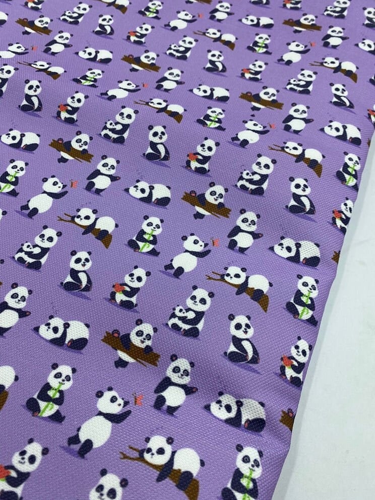 Panda Desenli Kumaş