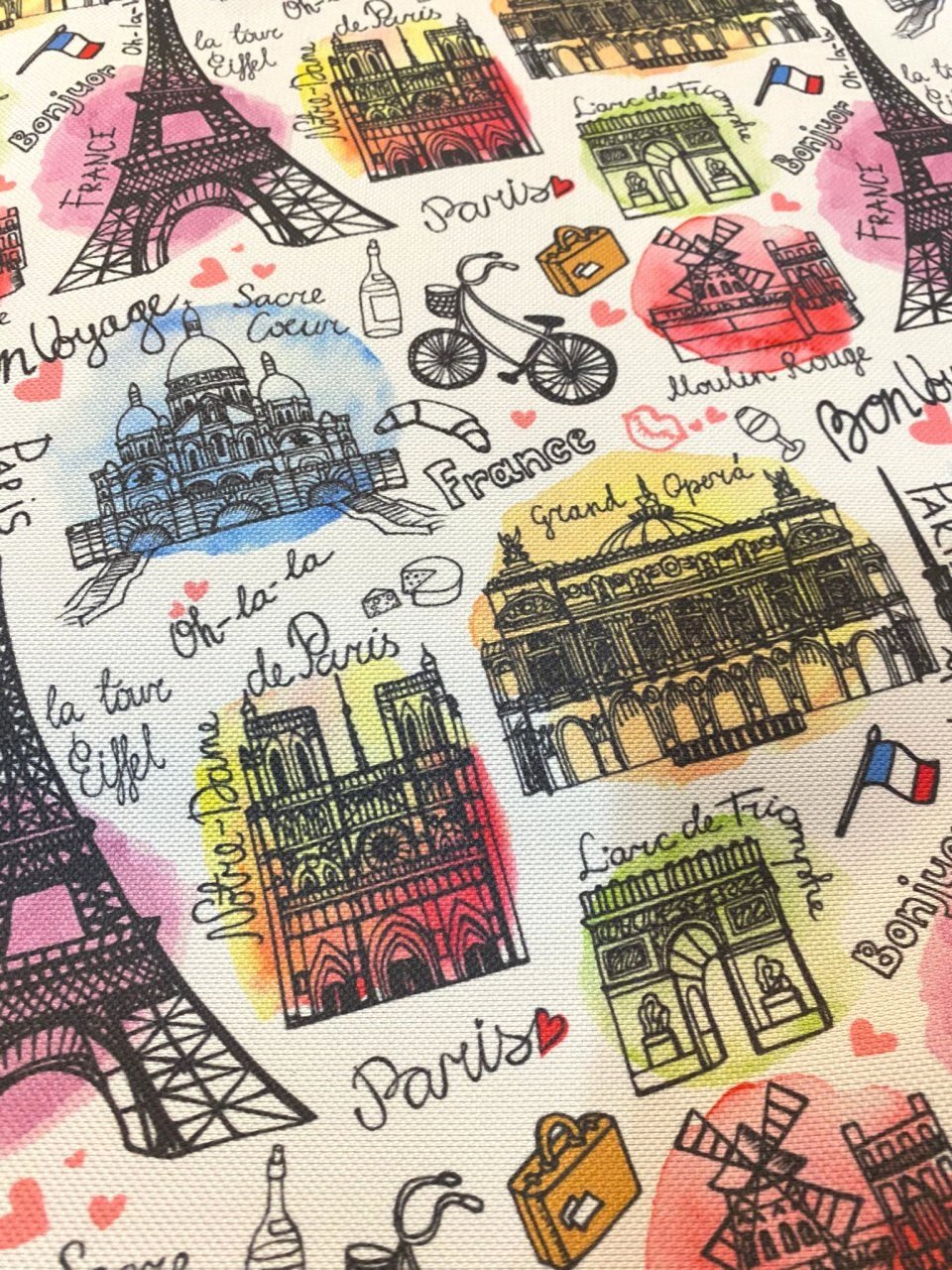Paris Desenli Kumaş