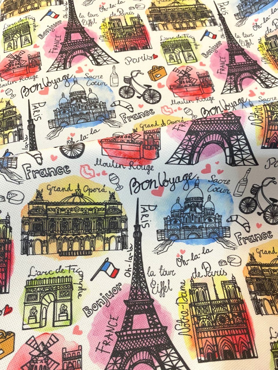 Paris Desenli Kumaş