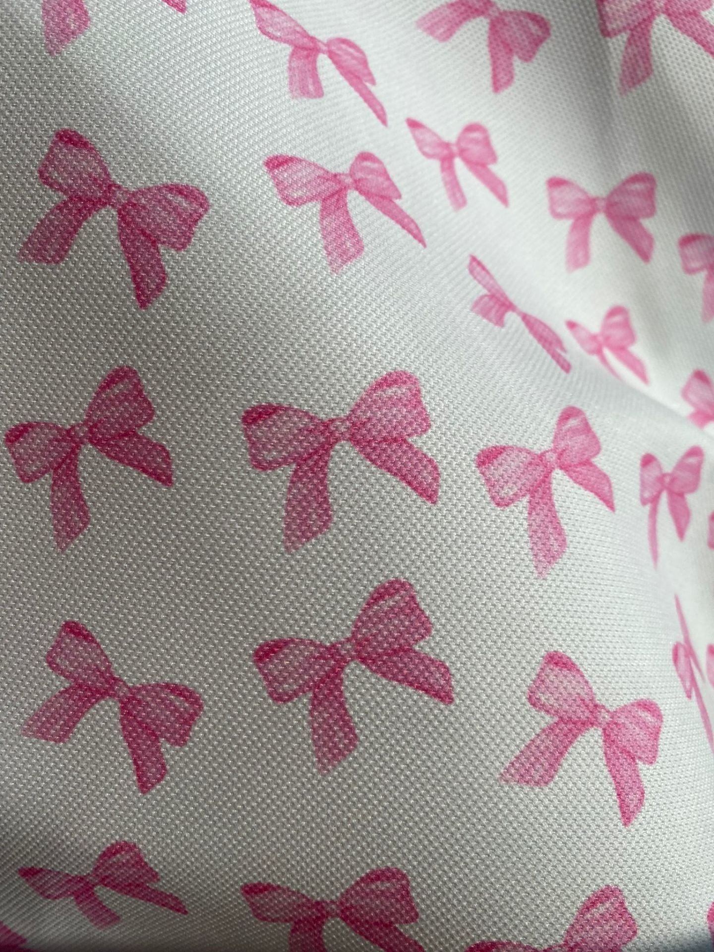 Pembe Kurdeleler  Desenli Kumaş