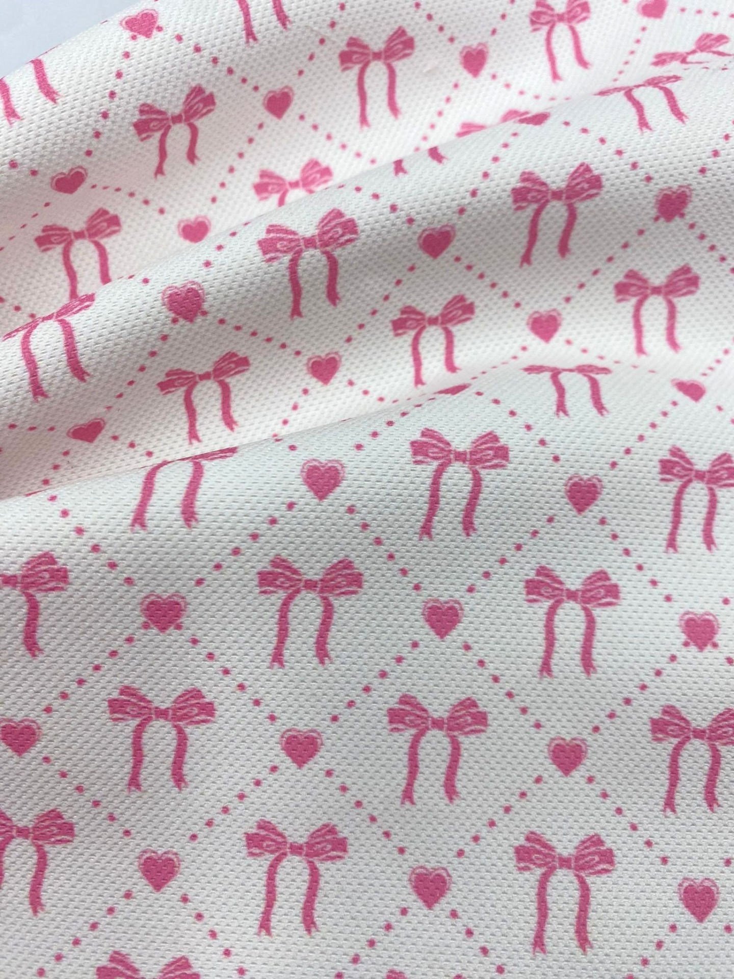 Pembe Kurdeleler 2 Desenli Kumaş