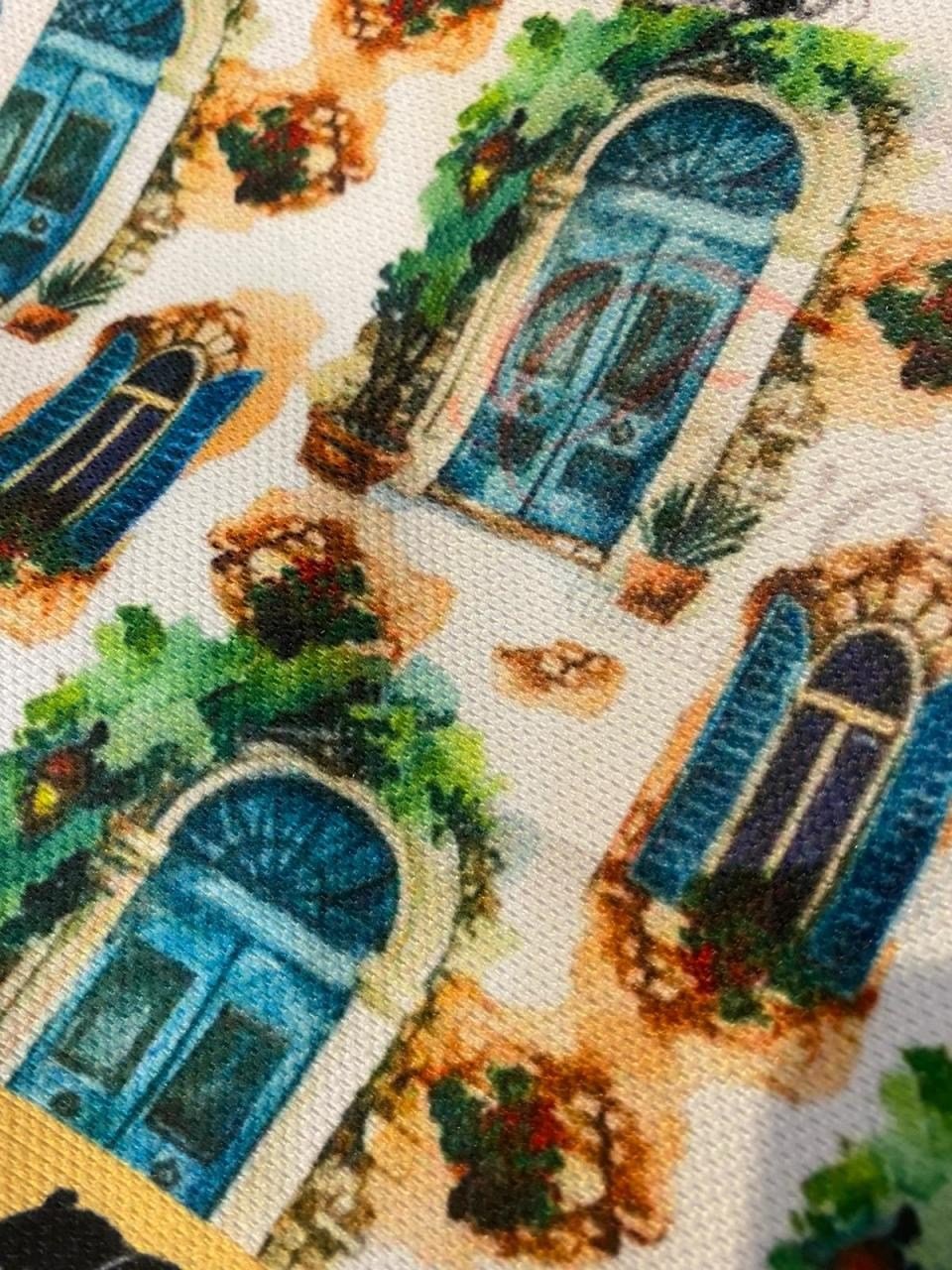 Pencere Desenli Kumaş