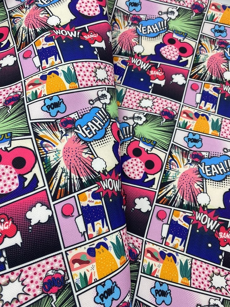 Pop Art Karikatür Desenli Kumaş