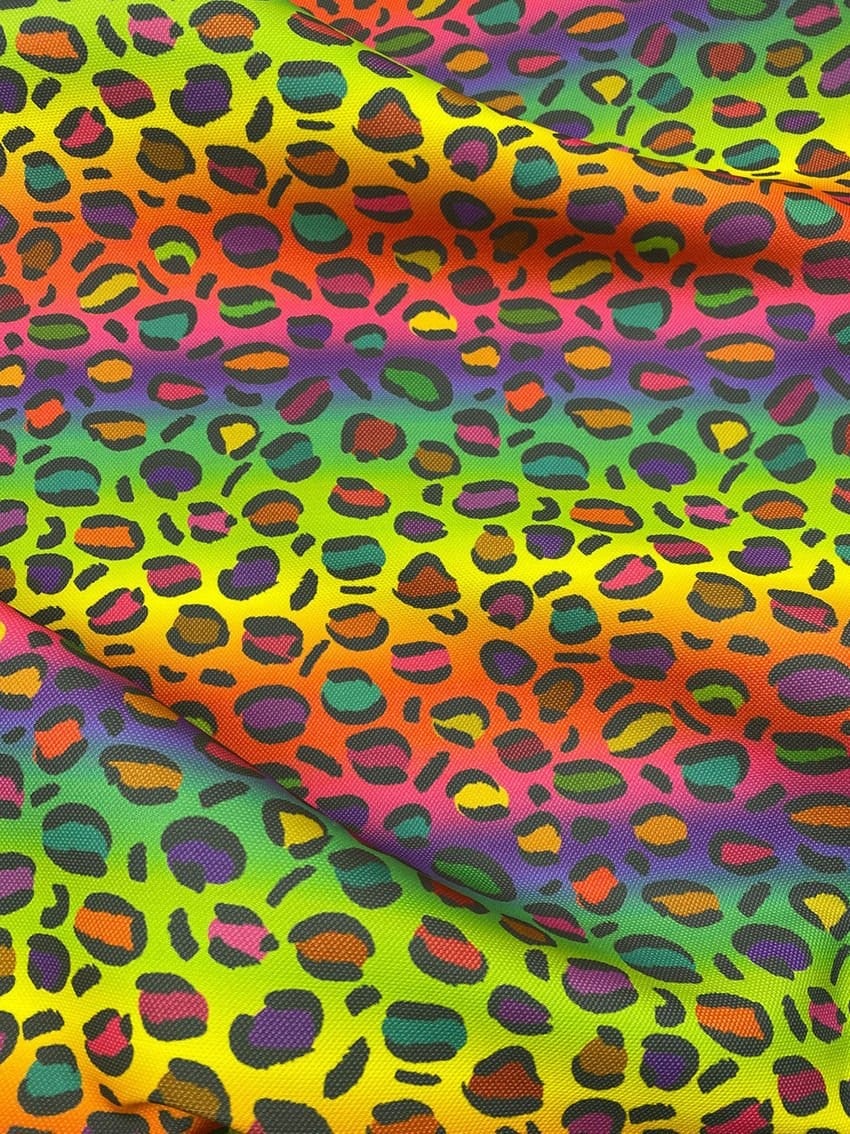 Renkli Leopar Desenli Kumaş