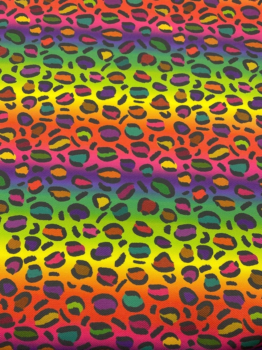 Renkli Leopar Desenli Kumaş