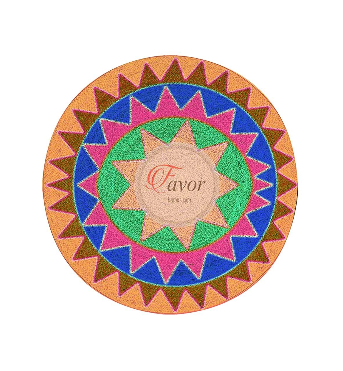 Renkli Mandala Desenli Kumaş