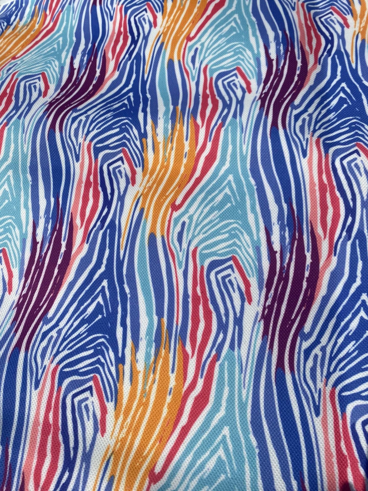 Renkli Zebra Desenli Kumaş