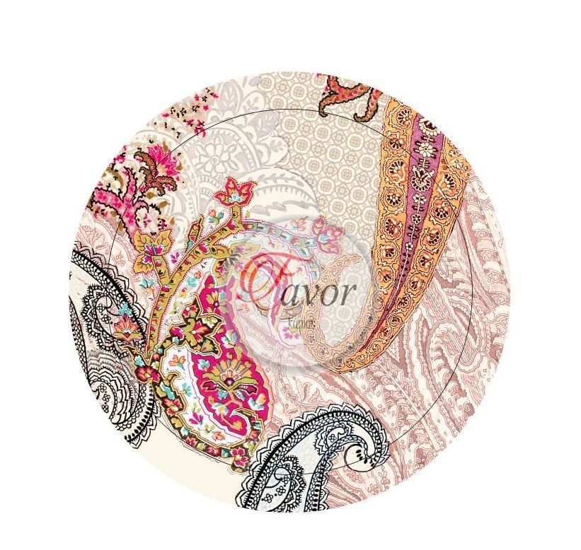 Şal Desenli Runner ve Supla Kumaşı