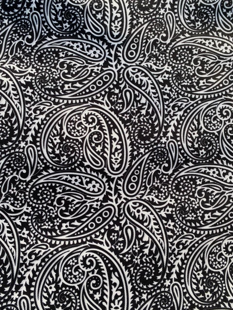 Siyah Beyaz Bandana Desenli Kumaş