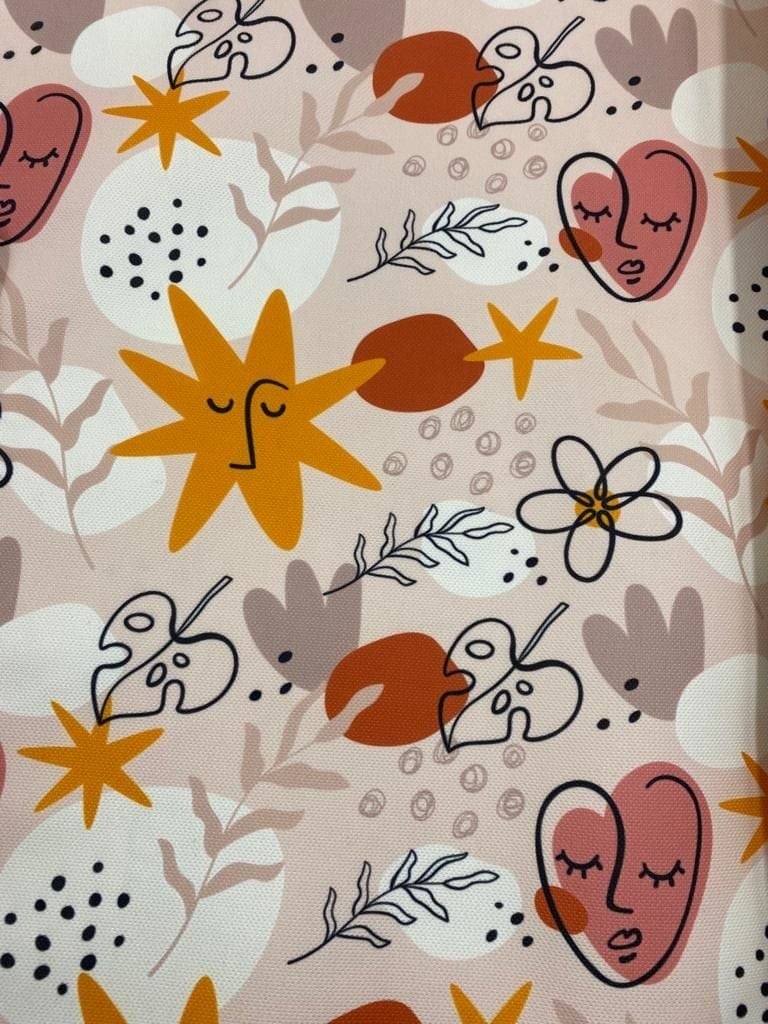 Soft Yaprak Desenli Kumaş