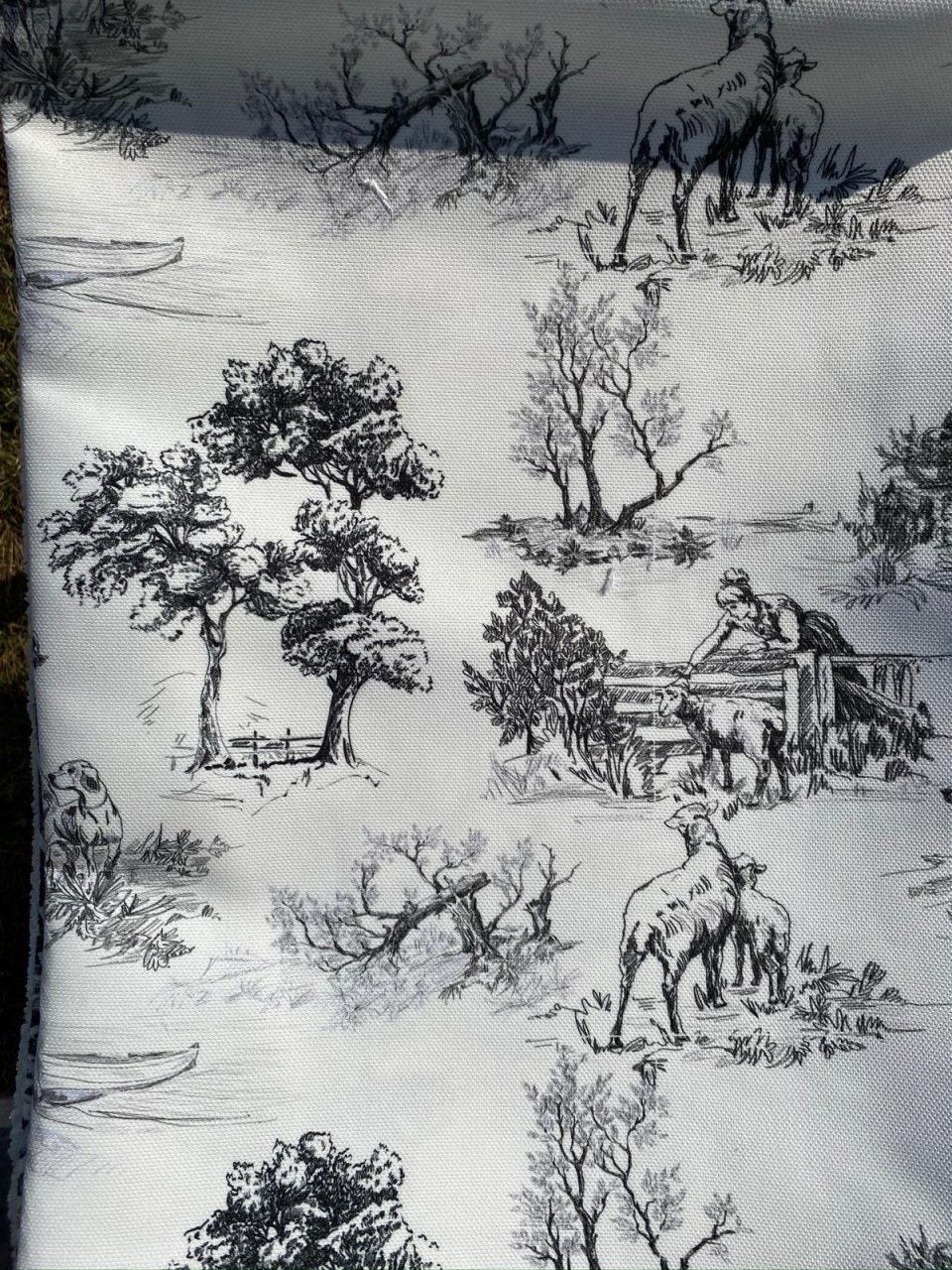 Toile De Jouy Desenli Kumaş 1
