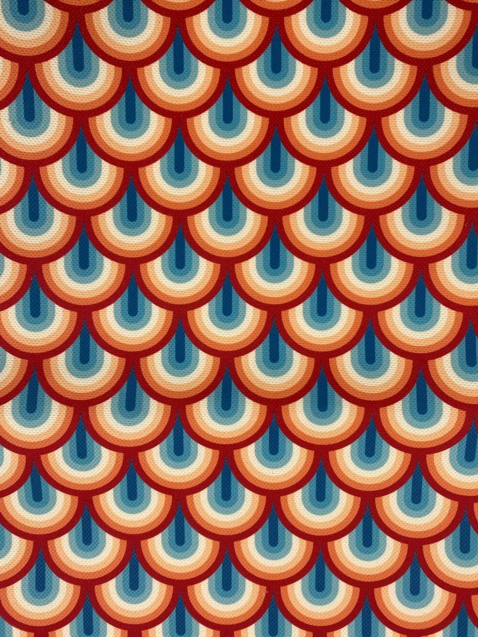 Vintage Geometrik Desenli Kumaş