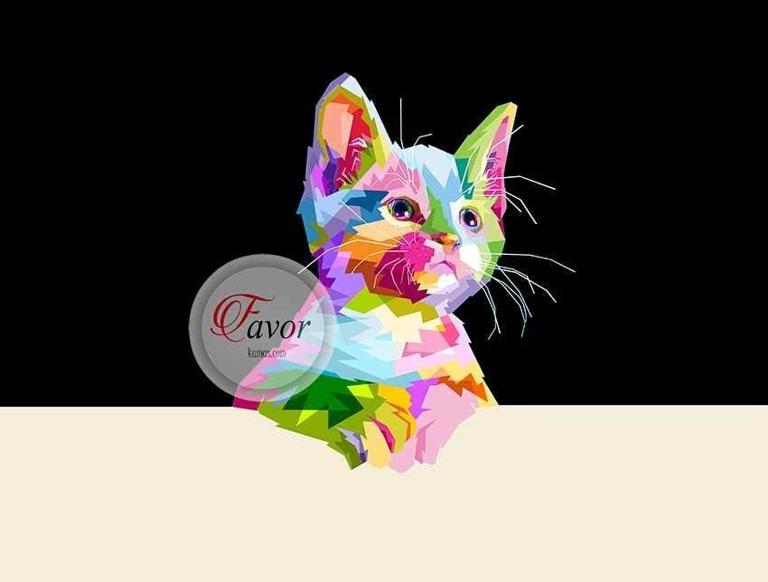 Yavru Kedi Baskılı Kumaş