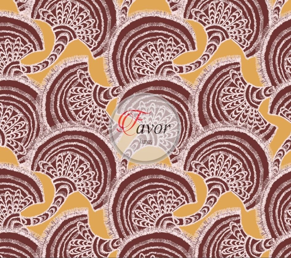 Yelpaze Desenli Kumaş 2
