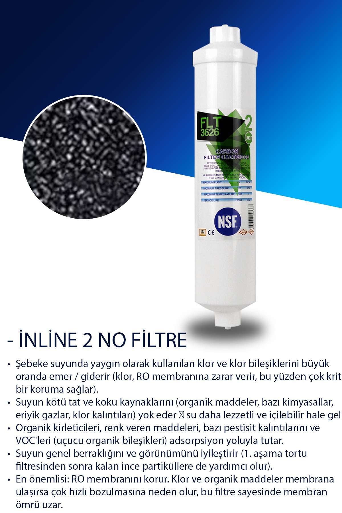 PREMİUM Seri Kapalı Kasa Su Arıtma Cihazı Uyumlu Nsf'li 4 Aşamalı Membransız Filtre Seti