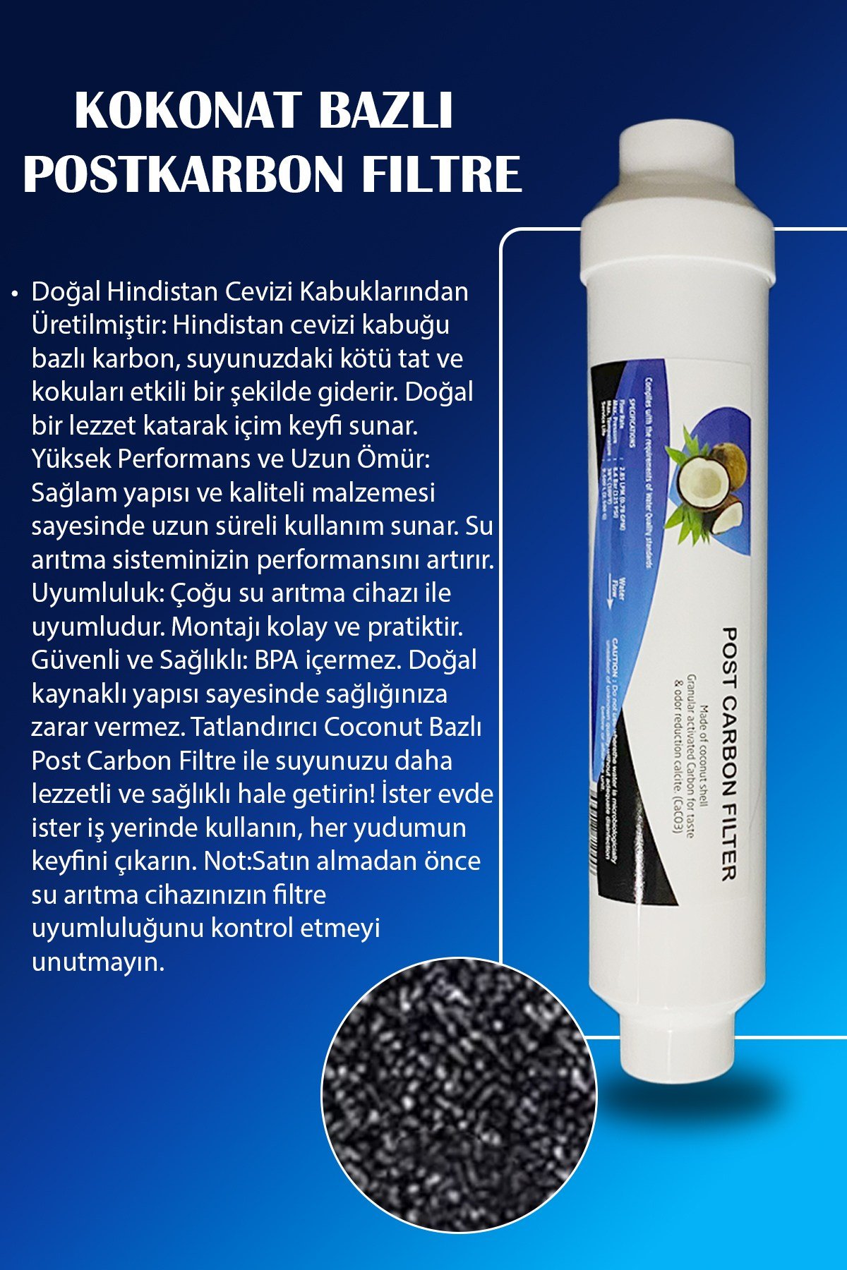 SİLVER Seri Kapalı Kasa Su Arıtma Cihazı Uyumlu 4 Aşamalı Inline Membransız Filtre Seti