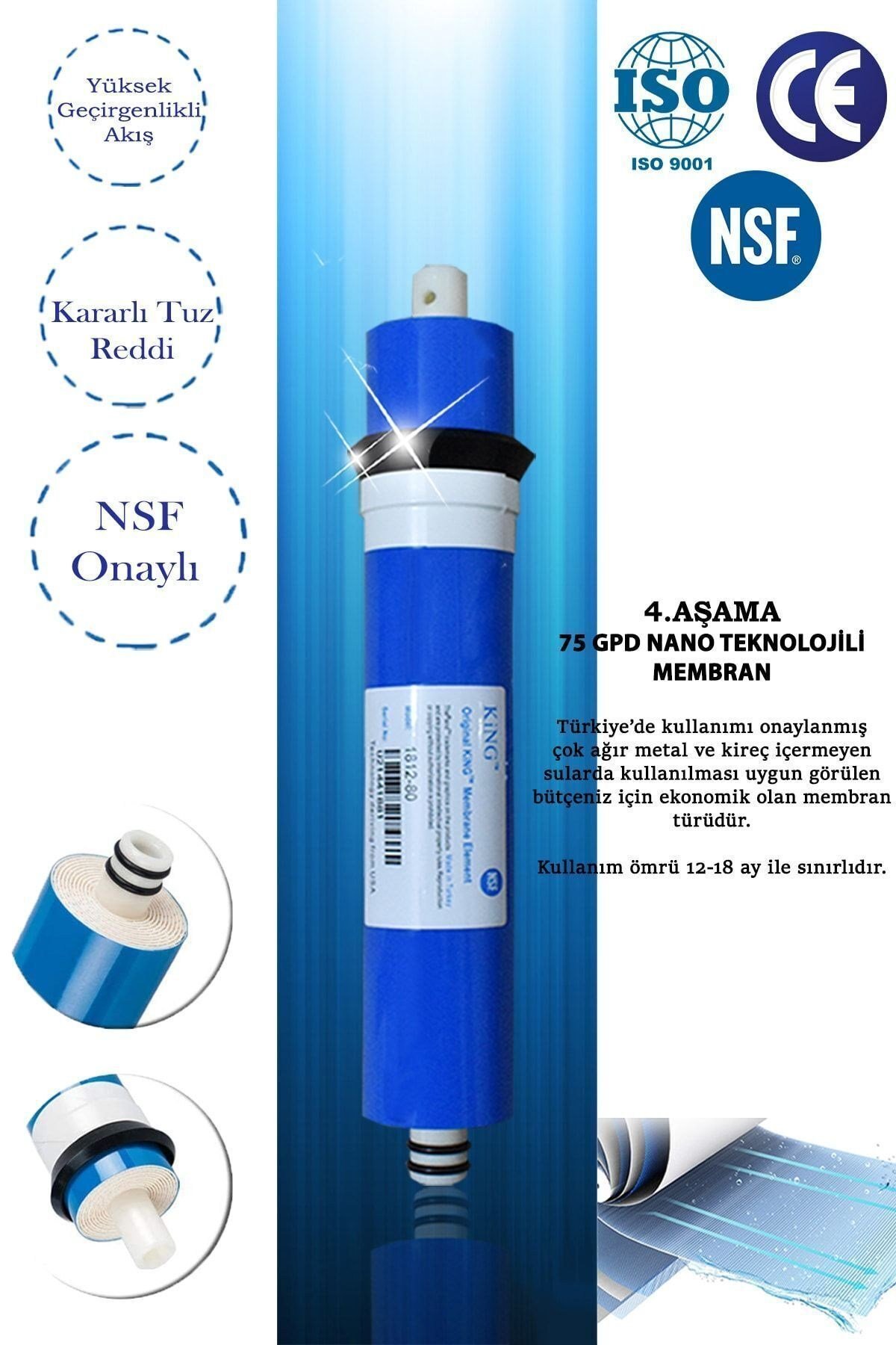 Wm21 Premium Ultramineral Ters Osmoz Metal 8 Litre Çelik Tanklı Su Arıtma Cihazı