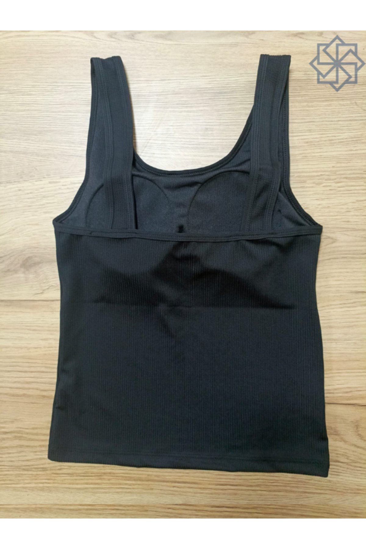 2'li PAKET Kadın Göğüs Pedli Pamuklu Likralı Kaşkorse Beyaz Siyah Kalın Askılı Atlet
