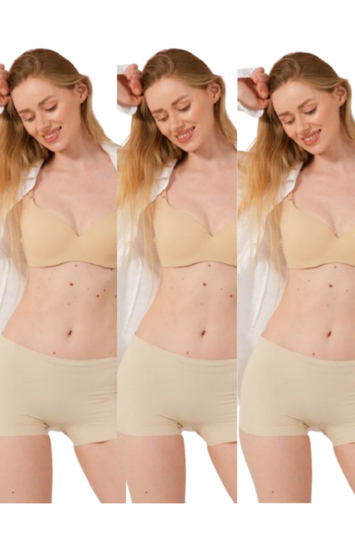 Basic Lazer Kesim Dikişsiz Kadın Boxer Külot 3'lü Ekonomik Paket(EXTRA YUMUŞAK VE EXTRA ESNEK)