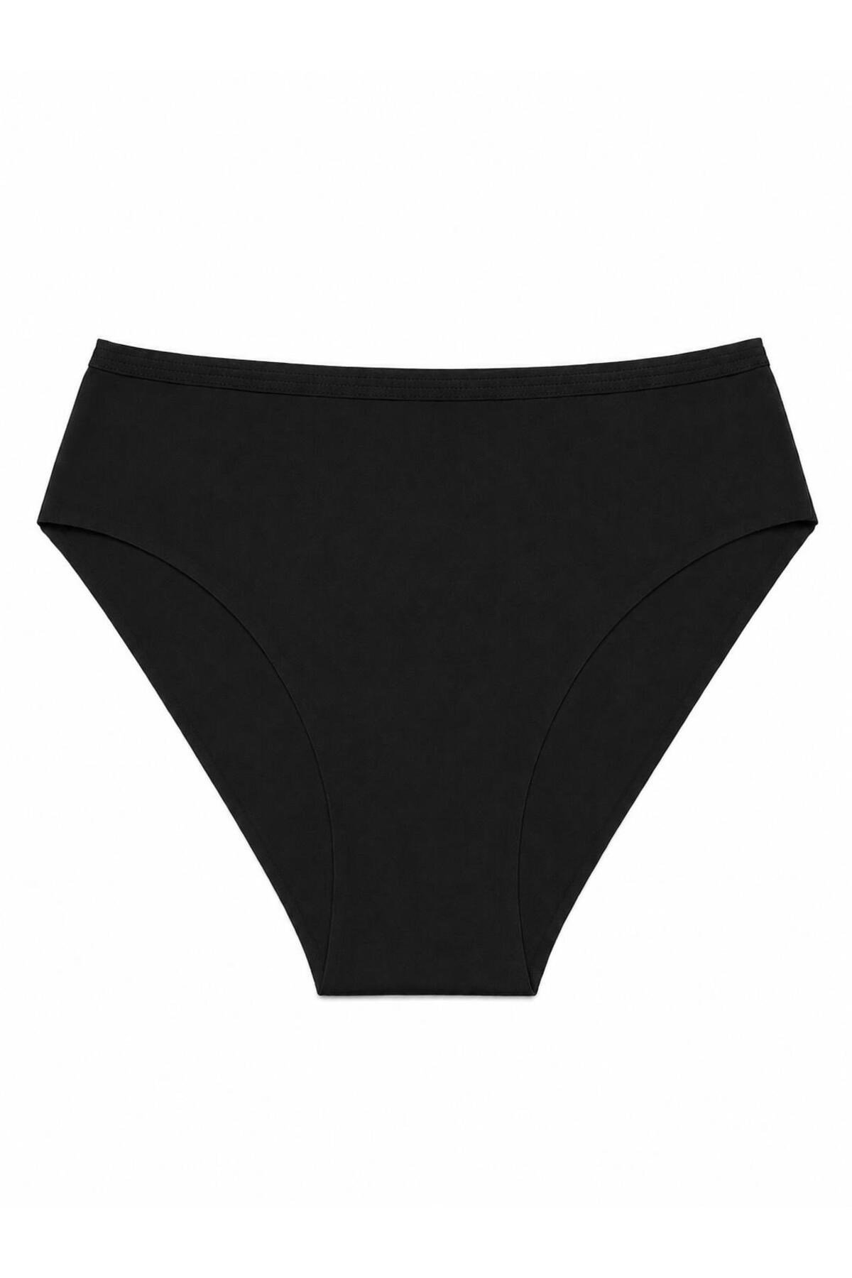 Kadın (Beli Lastikli) 3'lü Dikişsiz Lazer Kesim Iz Yapmaz Likralı Bikini Slip Külot Premium Esnek ve Yumuşak