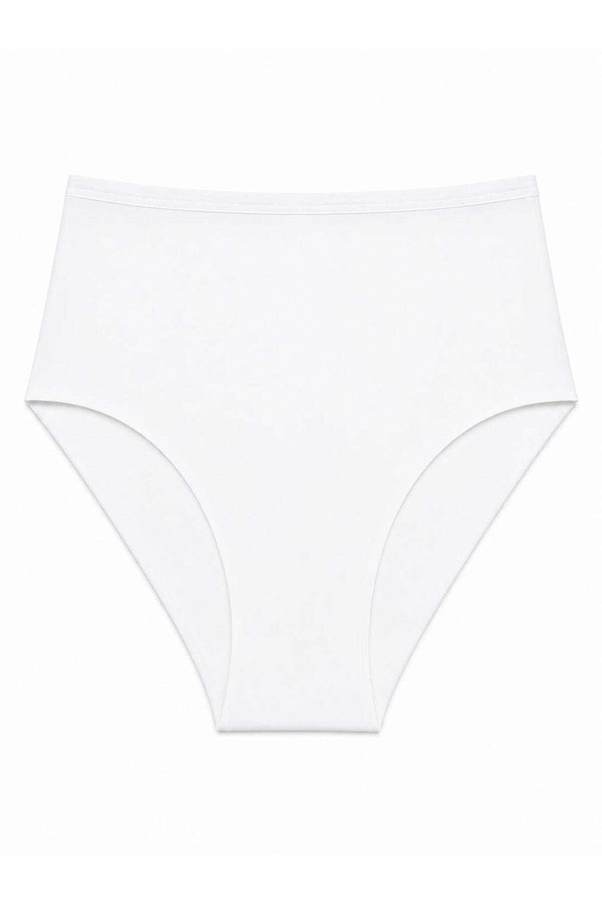 Kadın (Beli Lastikli) 6'lı Dikişsiz Lazer Kesim Iz Yapmaz Likralı Yüksek Bel Bikini Slip Külot Premium Esnek ve Yumuşak