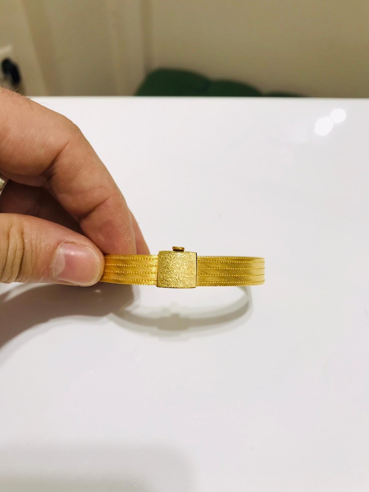 5 sıra altın kaplama Kumlu toka hasır bileklik
