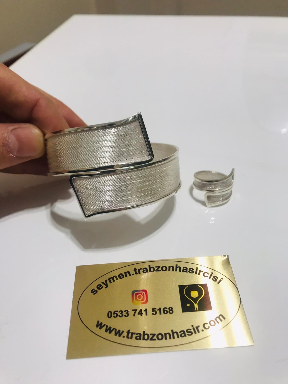 Yarasa model yüzük ve bileklik