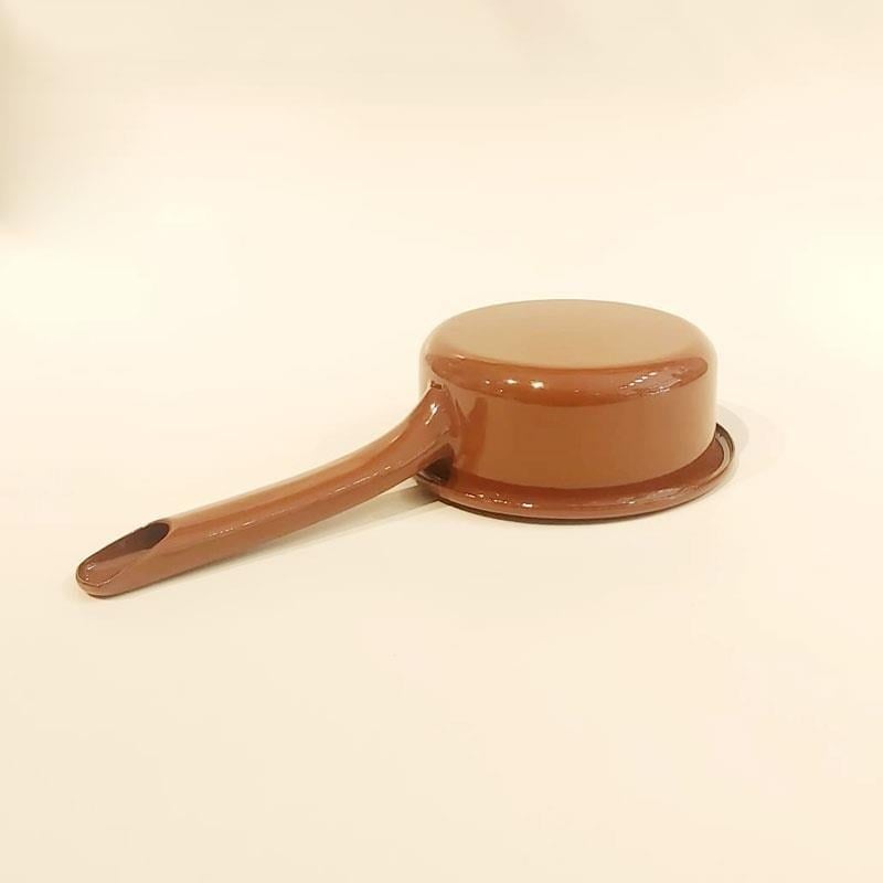Emaye Kaserol 12 cm Kahverengi