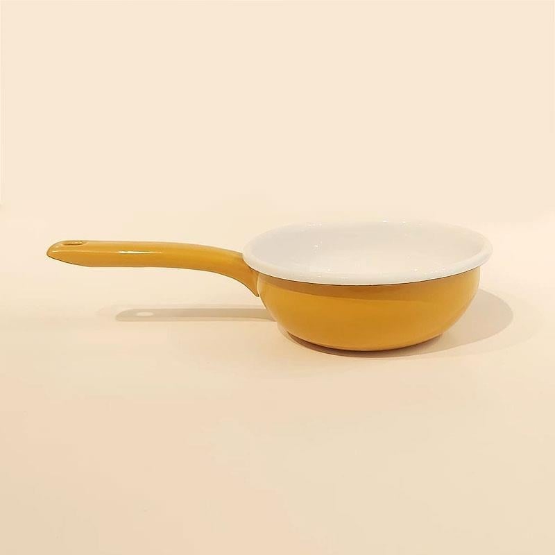 Emaye Kaserol 14 cm Oksit Sarı