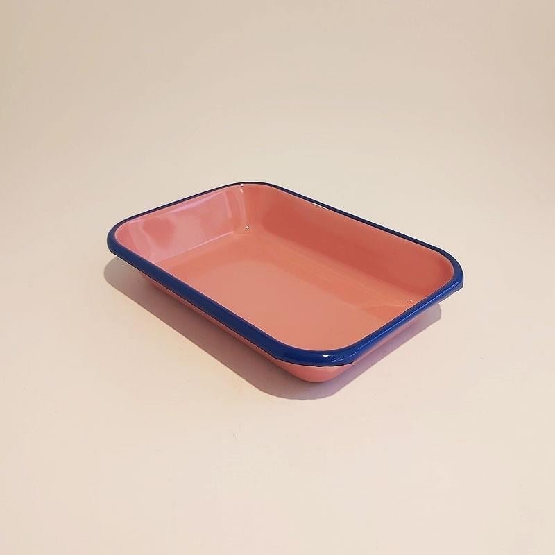 Emaye Meze Tabağı G.Kurusu Kordon Kobalt 22 x 16 cm