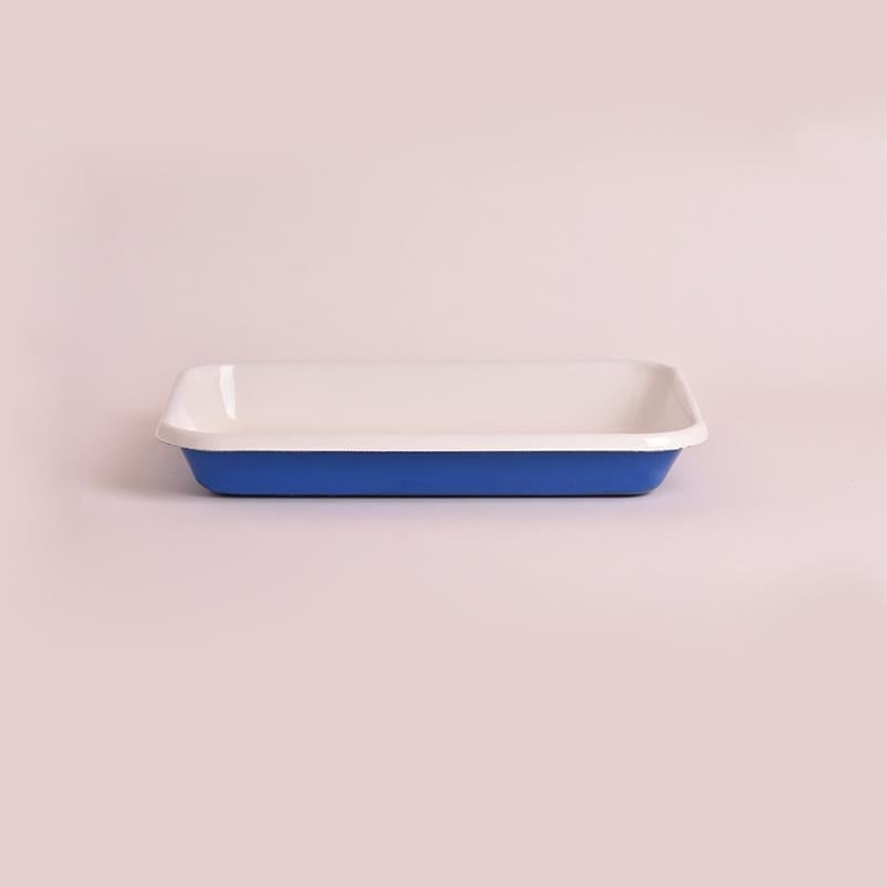 Emaye Meze Tabağı Lacivert 27 x 19 cm