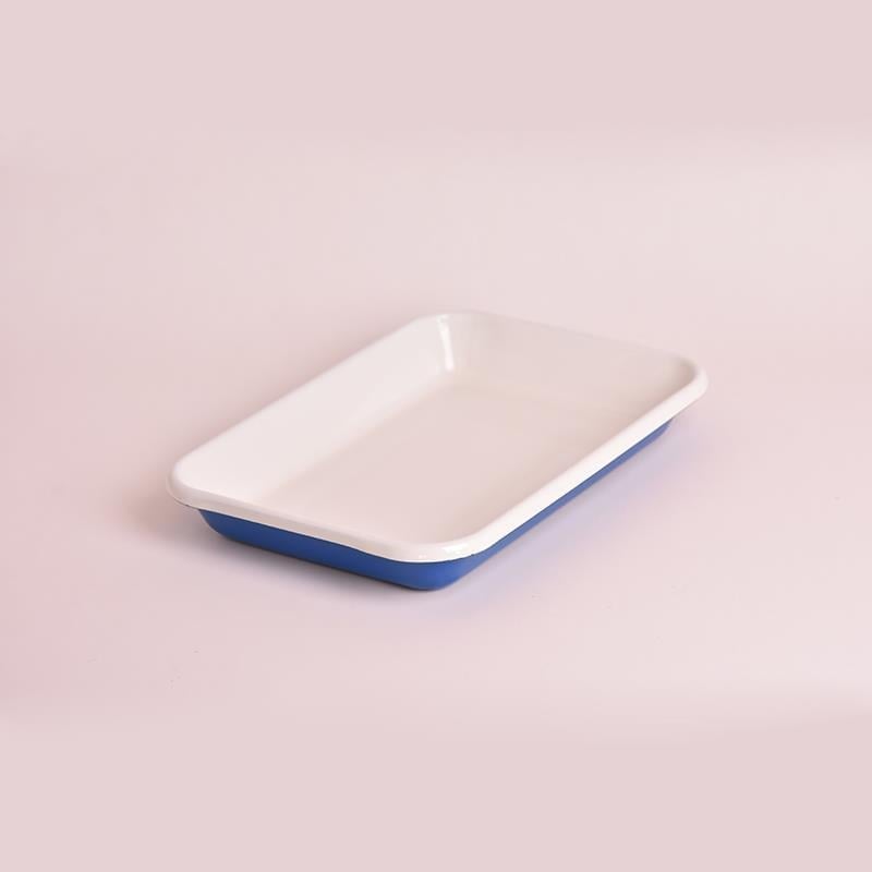 Emaye Meze Tabağı Lacivert 27 x 19 cm