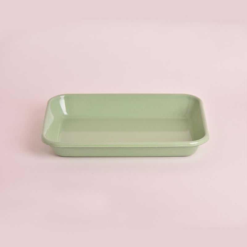 Emaye Meze Tabağı Nil Yeşil 27 x 19 cm