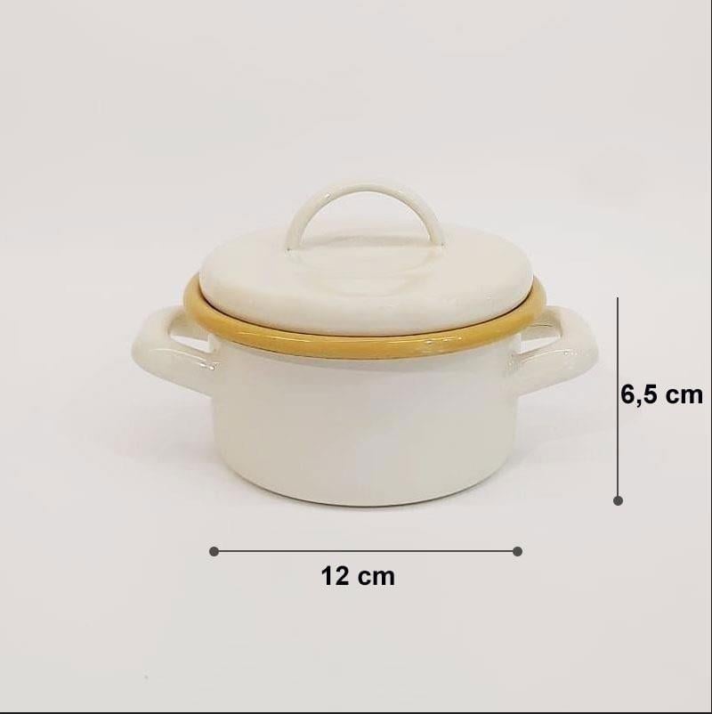 Emaye Mini Tencere 12 cm Bal