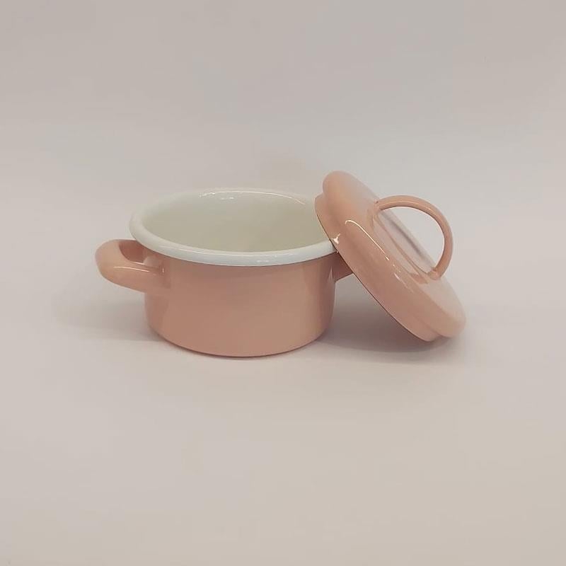 Emaye Mini Tencere 12 cm Yavruağzı
