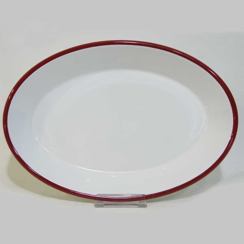 Emaye Oval İskender Tabağı Kırmızı