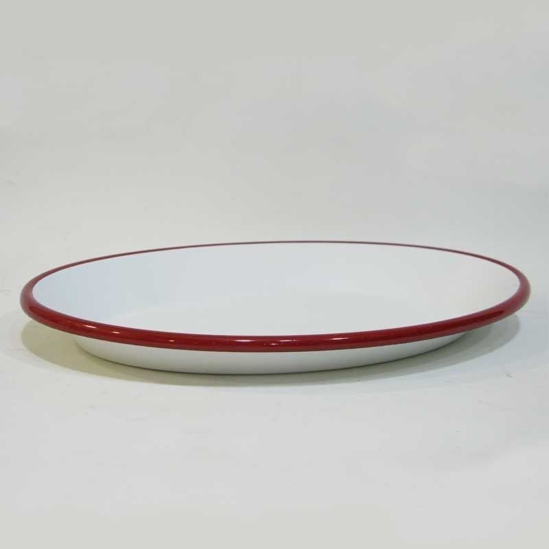 Emaye Oval İskender Tabağı Kırmızı