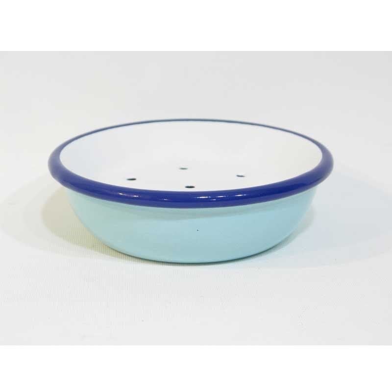 Emaye Sabunluk 2 Parça Mint Mavi 12 cm