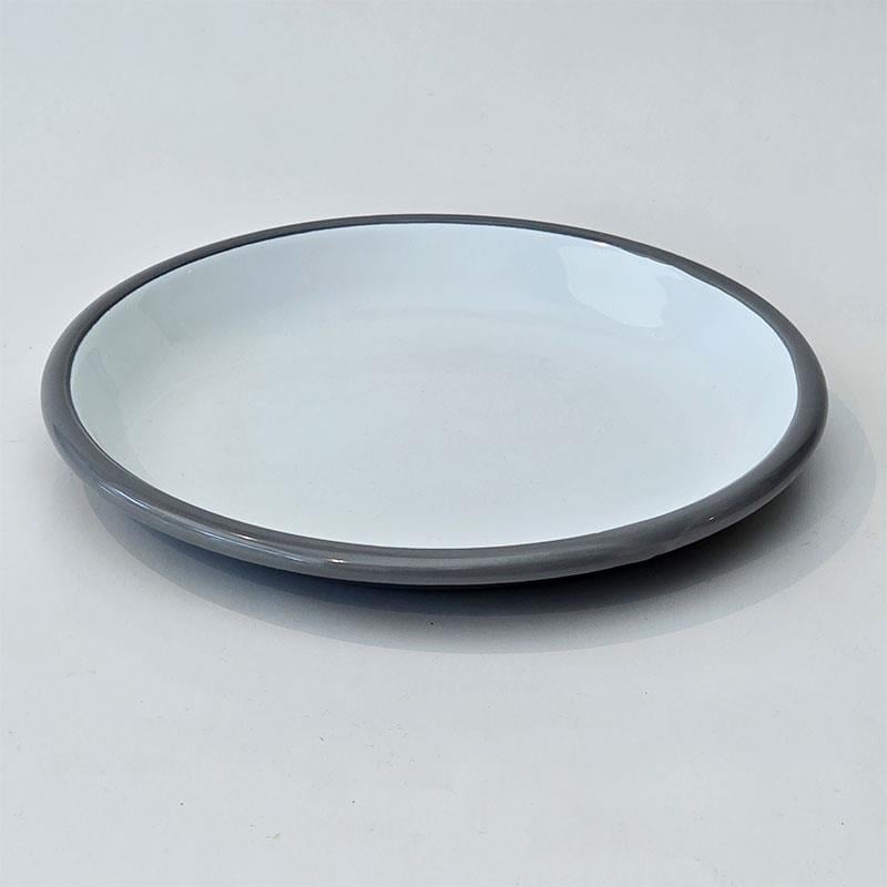Emaye Tabak 20 cm Gri