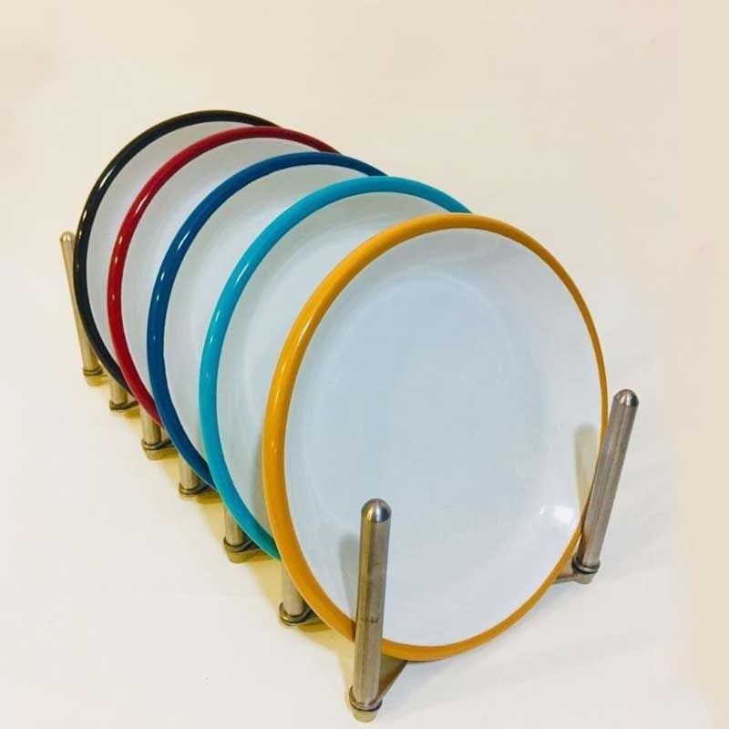Emaye Tatlı Tabağı 17 cm Kırmızı