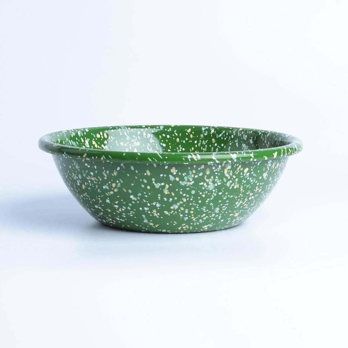 Emayra Emaye Salata Kasesi 20 cm | Serpme Desen Yeşil