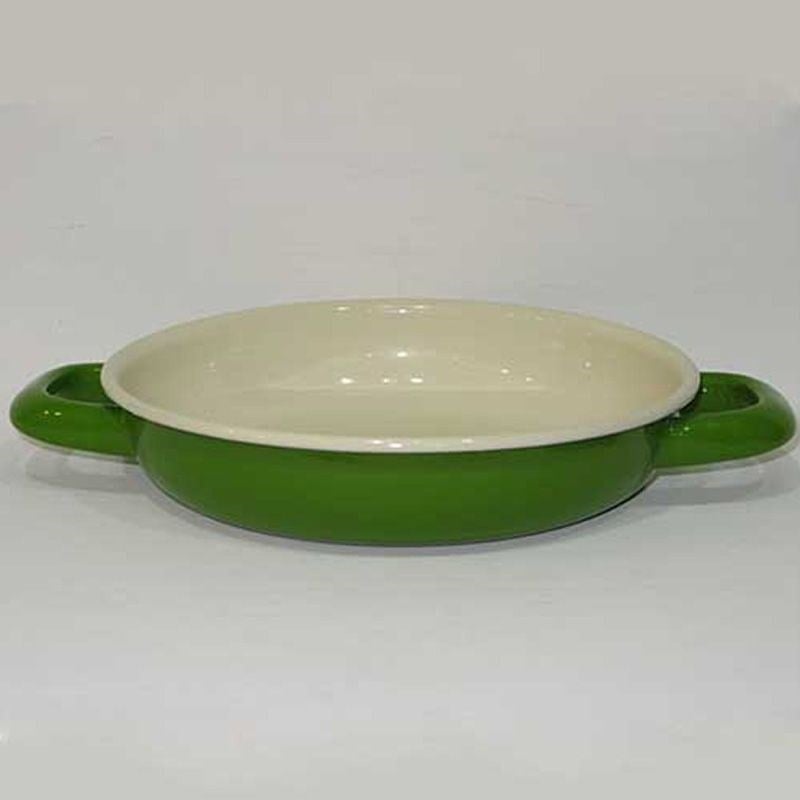 Renkli Emaye Sahan 18 cm Çimen Yeşil